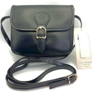 Lisa Minardi Black Leather Crossbody Bag